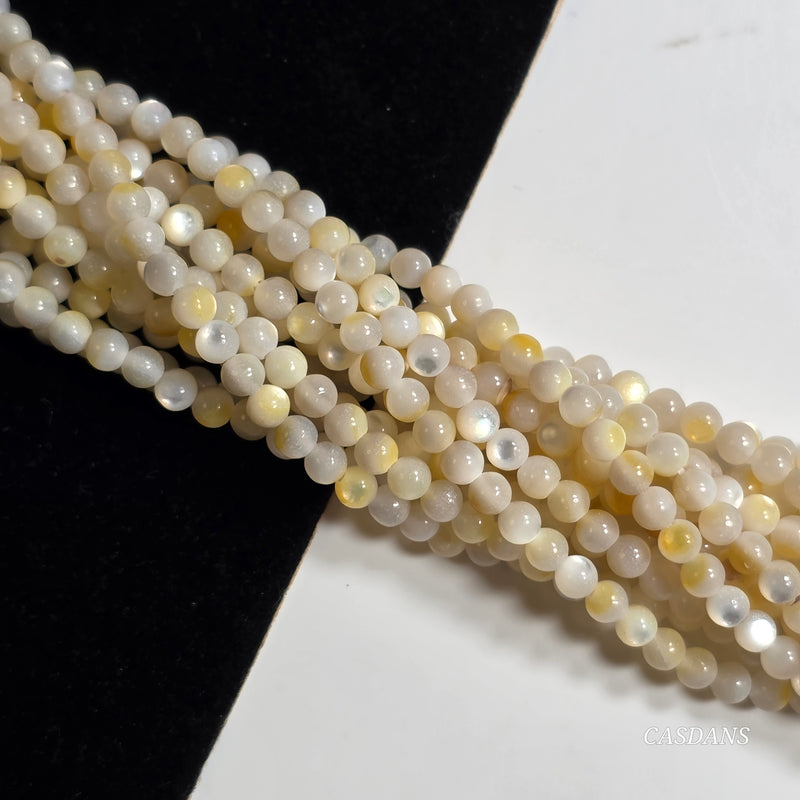 Shell 3mm Smooth Round Beads