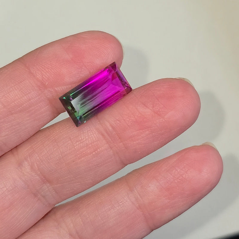 Gradient Glass Faceted Doublet 8x16mm Baguette