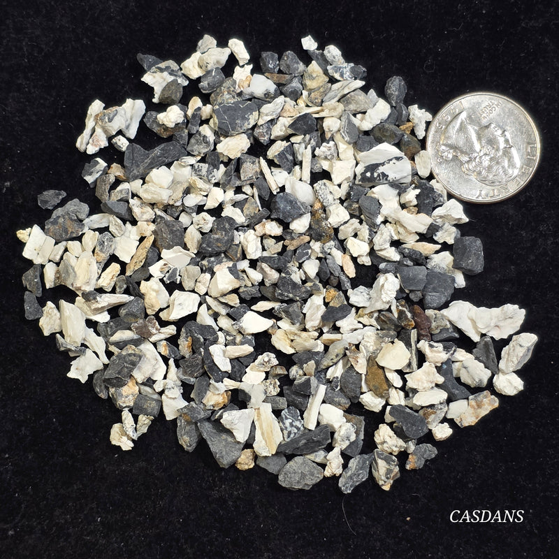 White Buffalo Turquoise - Kingman Turquoise Floor Chips (Priced per Ounce)