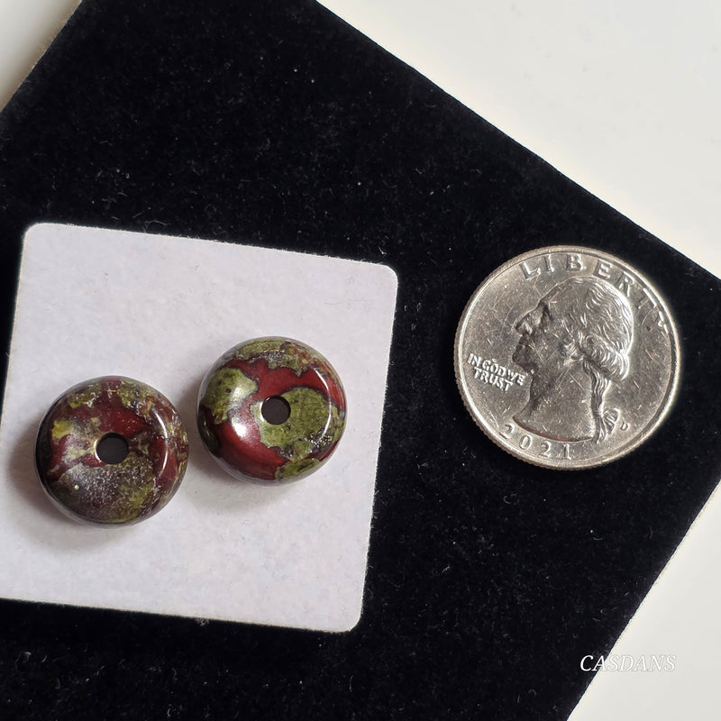 2 Pieces, 15mm Dragon's Blood Donut
