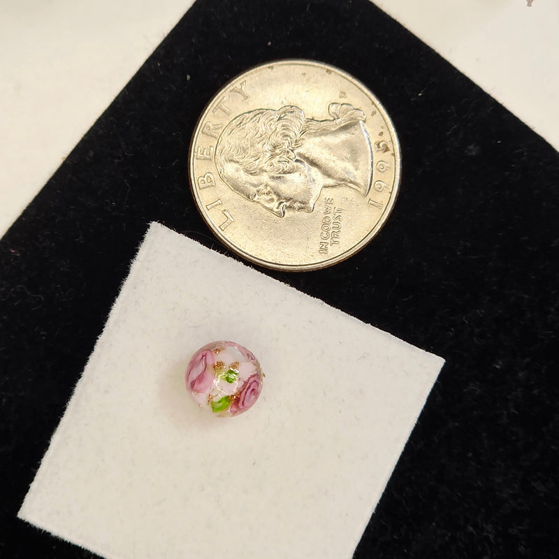 8mm Luminous Flower Bead - Light Pink