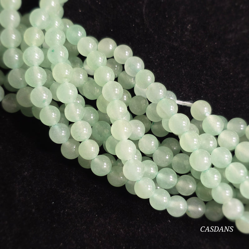 Green Aventurine 6mm Smooth Round Beads