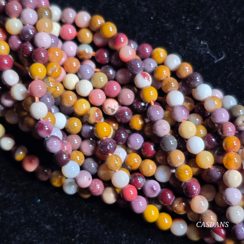 Mookaite Jasper 2mm Smooth Round Beads