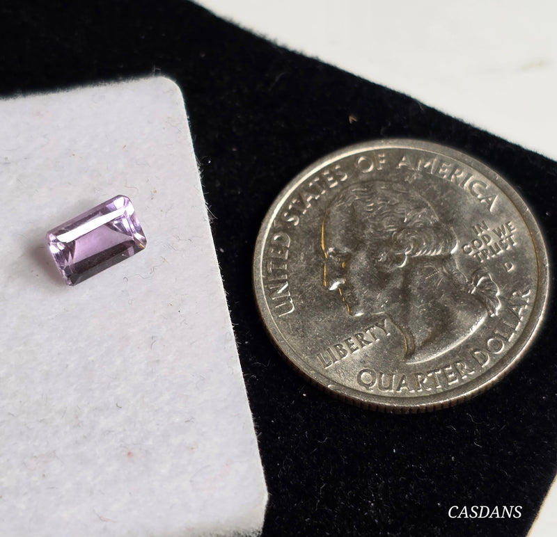 Amethyst 5x7mm Emerald Cut Facet - Calibrated (1 Piece)