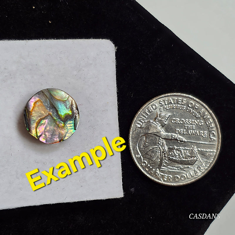 Abalone Shell 13mm Round Cabochon - Calibrated (1Piece)