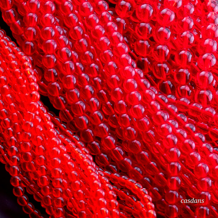 Glass Beads - Maraschino