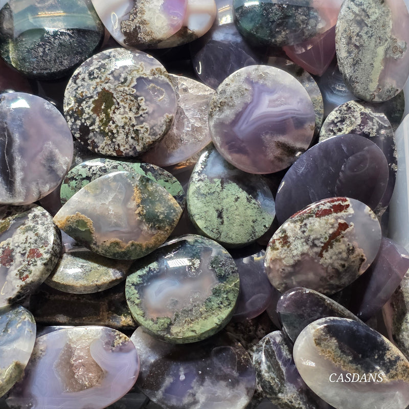 Purple Moss Agate Cabochon - Randomly Chosen (Priced per Piece)