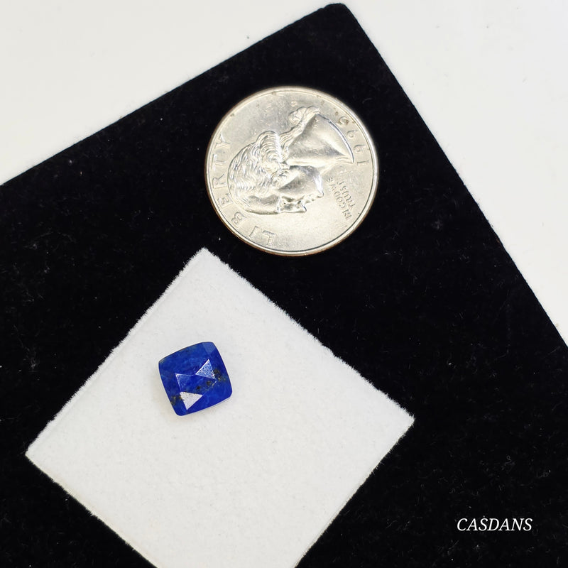 Lapis Lazuli 8mm Cushion Rosecut Cabochon