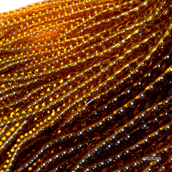 Glass Beads - Cognac