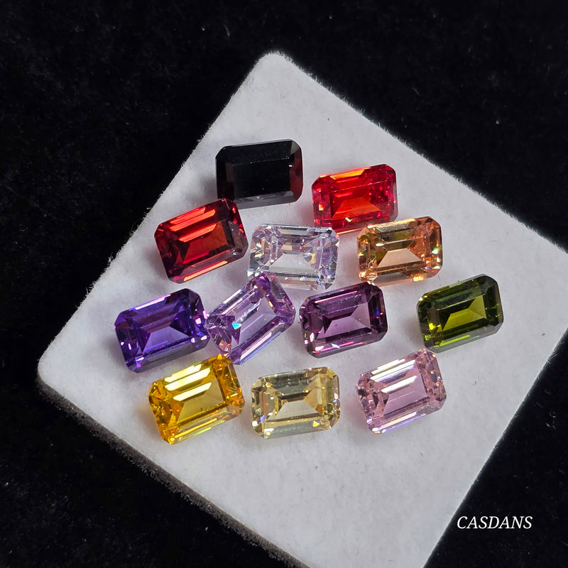 Cubic Zirconia Emerald Cut Facet - Calibrated ( CZ )