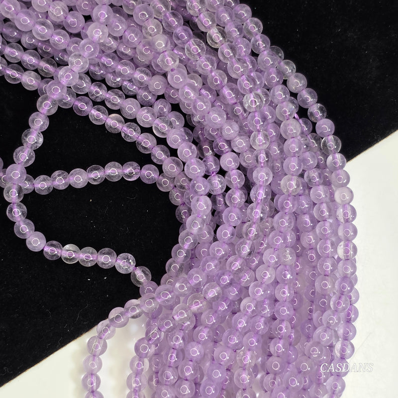 Lavender Amethyst 3mm Smooth Round Bead
