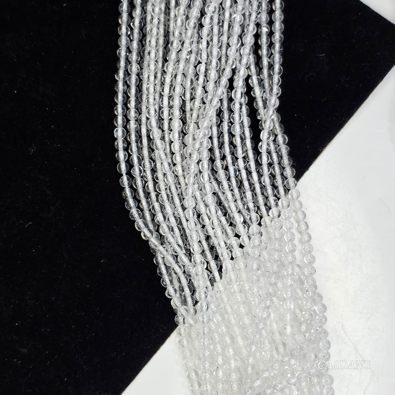 Clear Quartz 2mm Smooth Round Bead