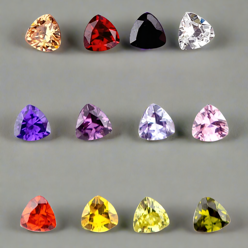 Cubic Zirconia Trillion Cut Facets - Calibrated ( CZ )