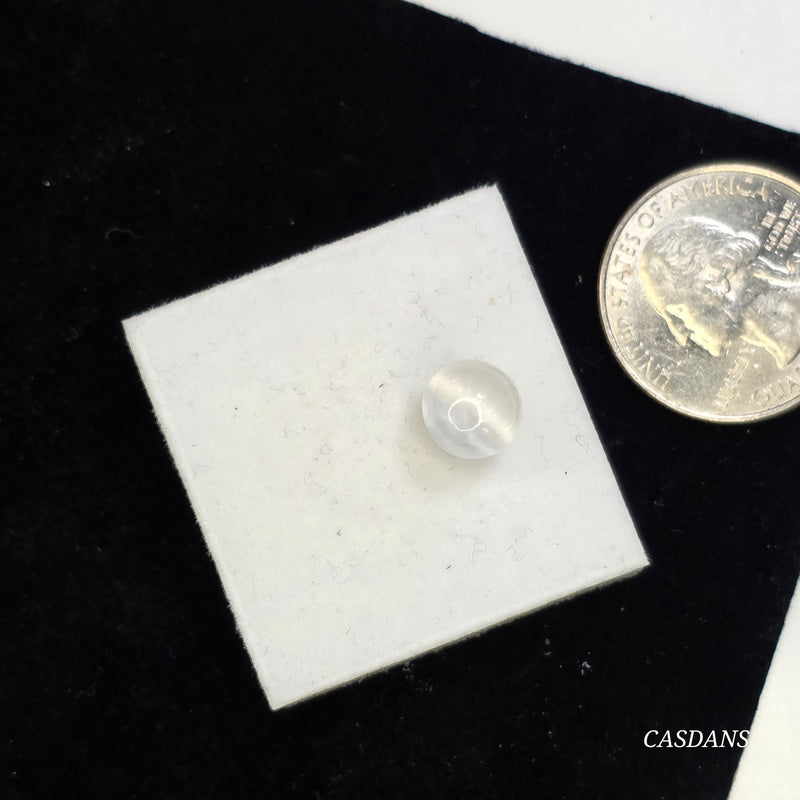 Satin Spar (Selenite) 8mm Smooth Round Bead