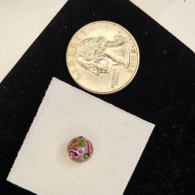 8mm Luminous Flower Bead - Dusty Rose