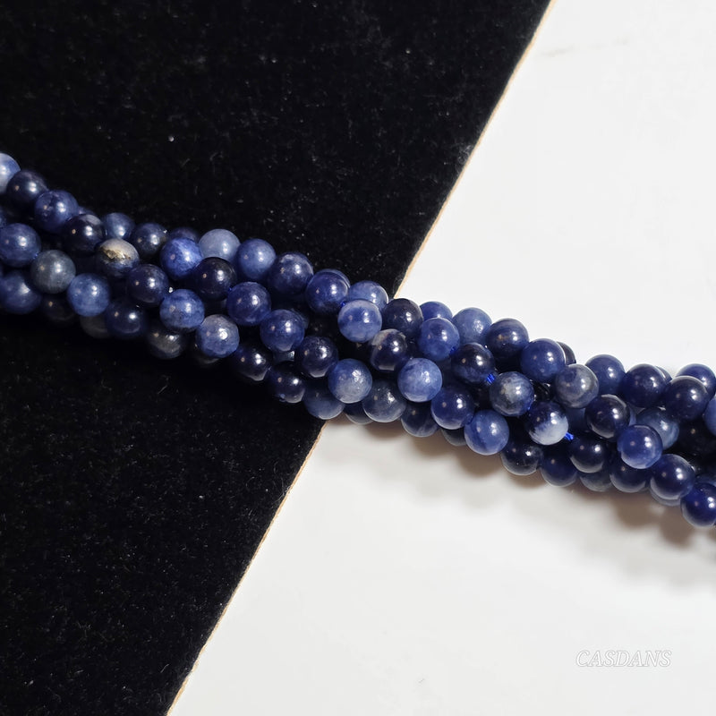 Sodalite 3mm Smooth Round Beads