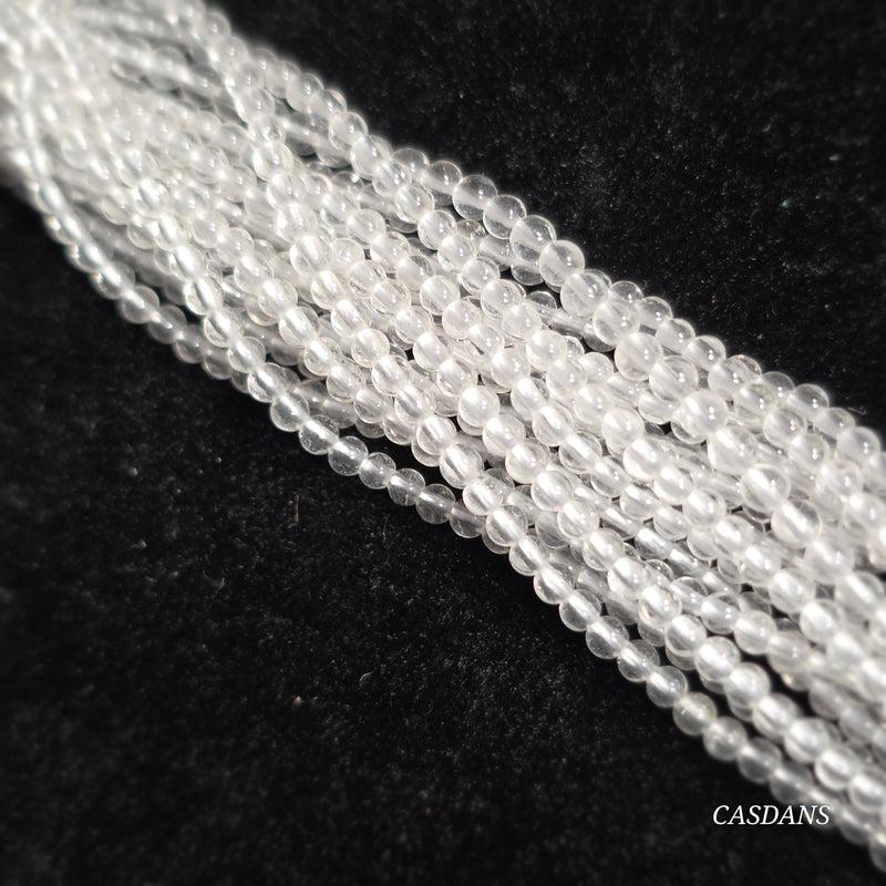 Clear Quartz 2mm Smooth Round Beads