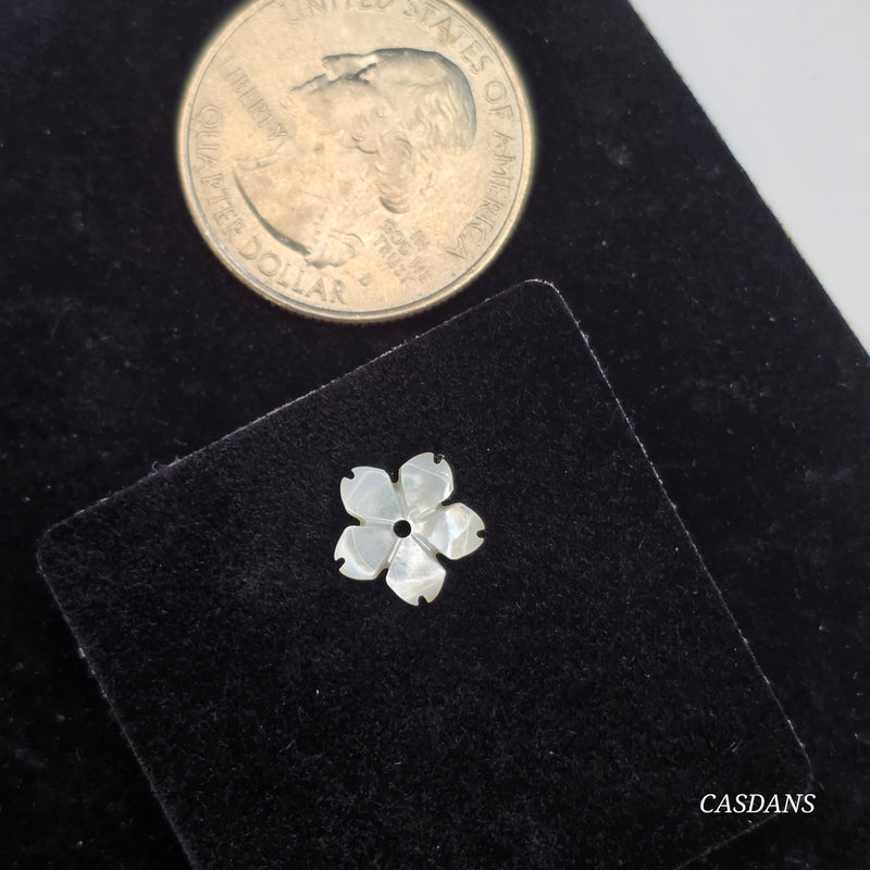 Mother of Pearl Shell Flower Bead - 9mm