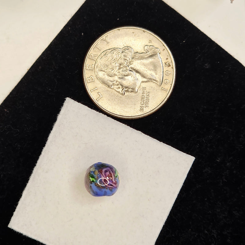 8mm Luminous Flower Bead - Purple