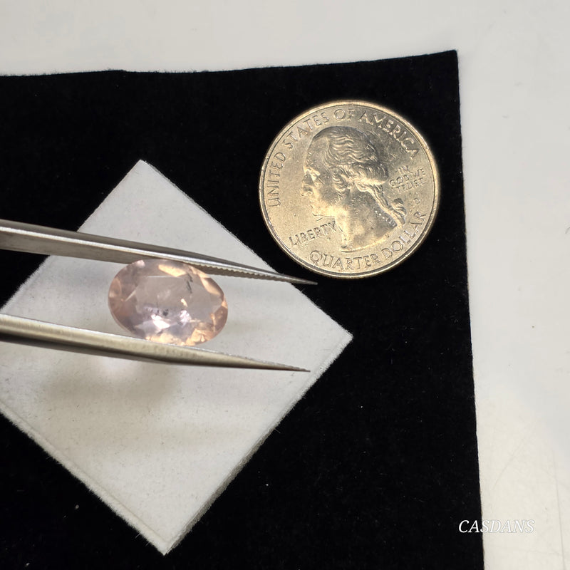 Rose Quartz 10x14mm Oval Facet - Calibrated