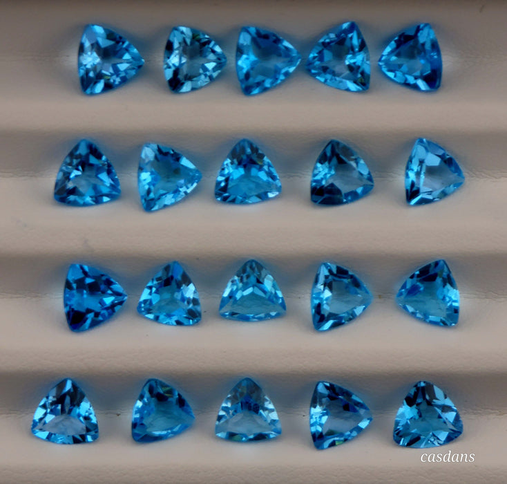 Blue Topaz 7mm Trillion