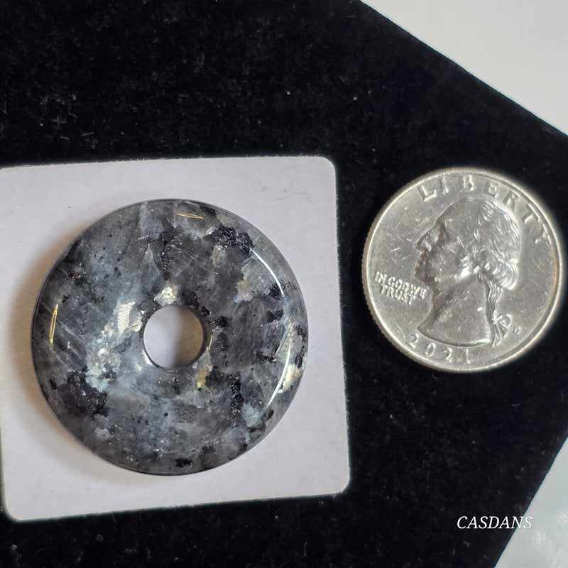 1 Piece, 30mm Larvikite Donut
