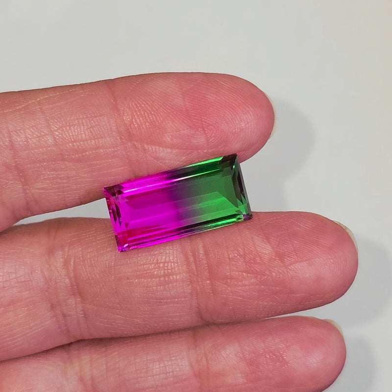 Gradient Glass Faceted Doublet 10x20mm Baguette