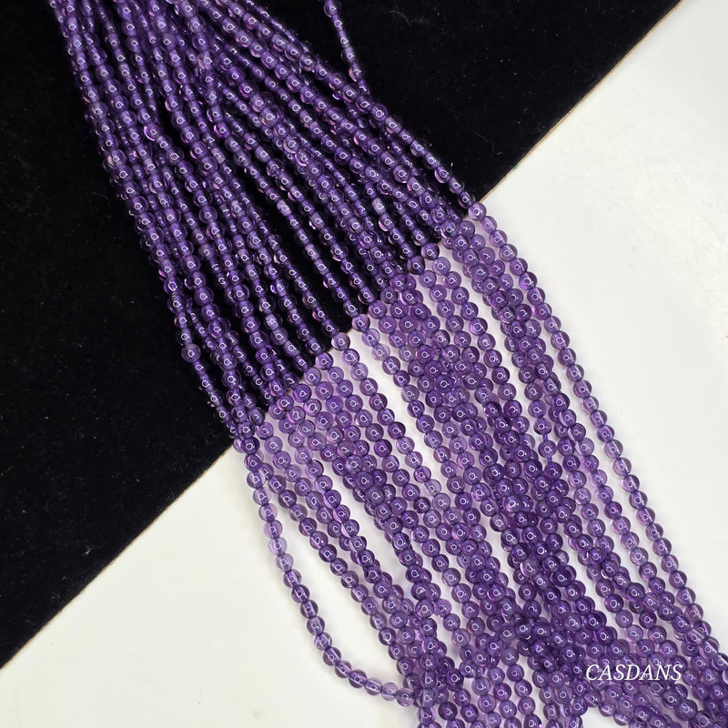 Amethyst 2mm Smooth Round Bead