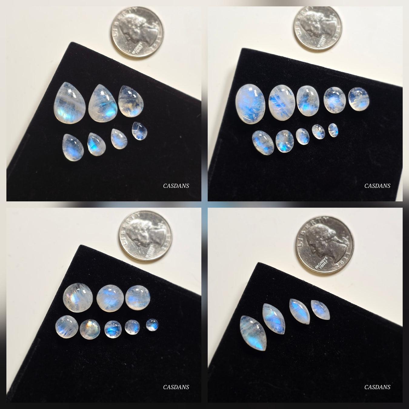 Calibrated Moonstone & Sunstone