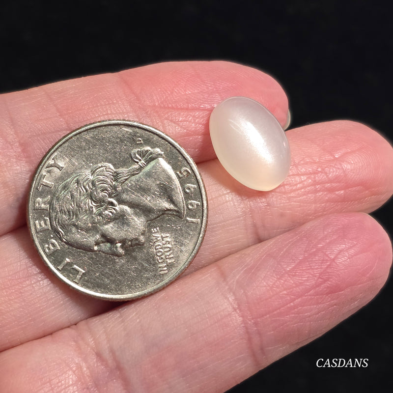White Moonstone 9x11mm Oval Cabochon