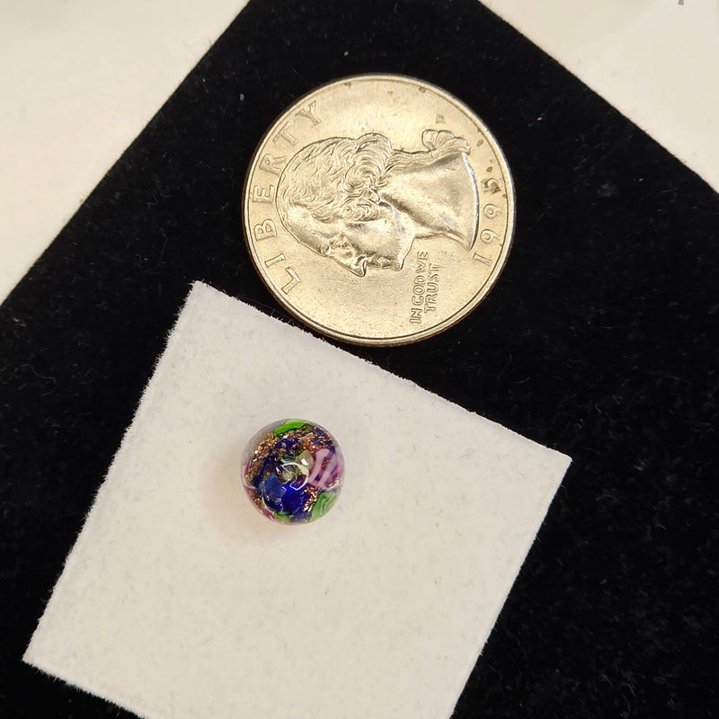 8mm Luminous Flower Bead - Royal Blue